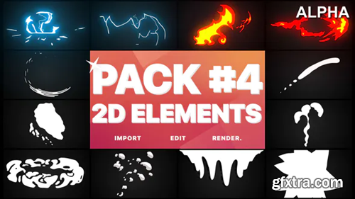 Videohive Flash FX Elements Pack 04 | Motion Graphics Pack 23414673