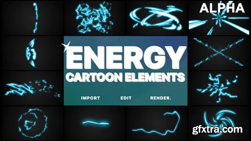 Videohive Cartoon Energy Elements | Motion Graphics Pack 23775282