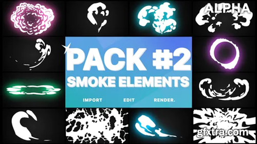 Videohive Smoke Elements Pack 02 | Motion Graphics Pack 24495649