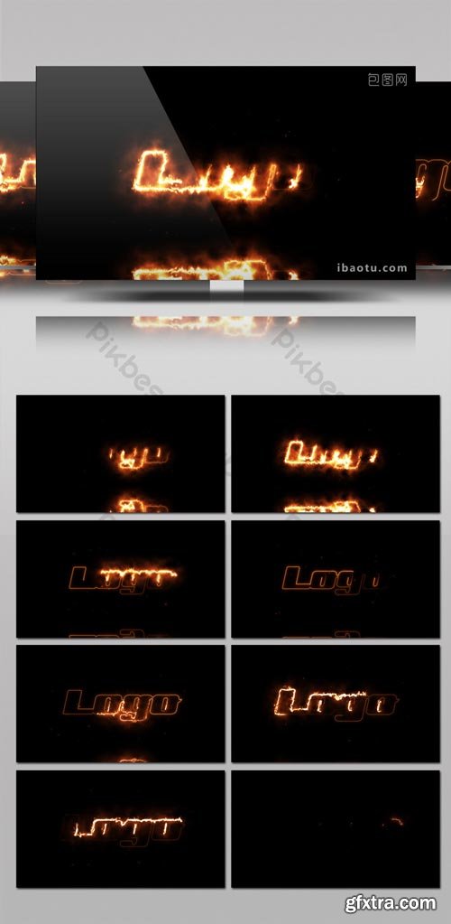 PikBest - Flame Burning Stroke Outline Logo Animation Effect AE Template - 1182551