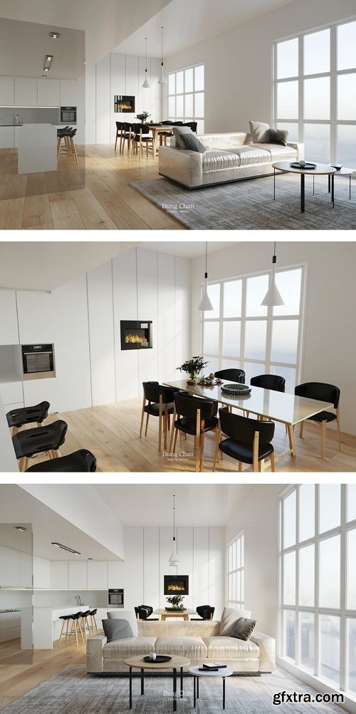 Interior Scene Livingroom By DungChan