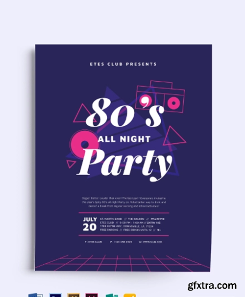 Classics 80s party Flyer Template