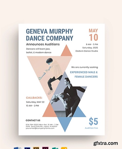 Dance Company Audition Flyer Template
