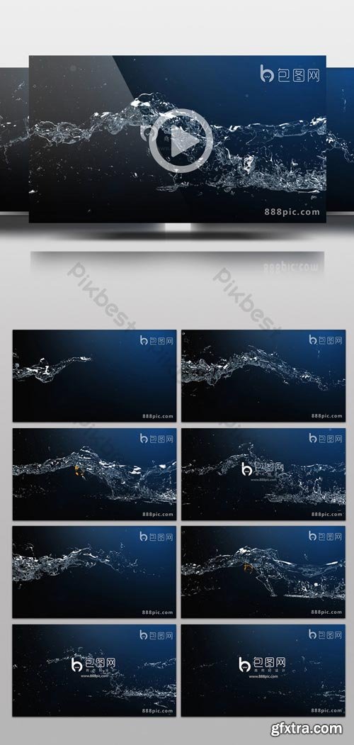 PikBest - Spatter Flow Effect Fluid Animation LOGO Head AE Template - 138300