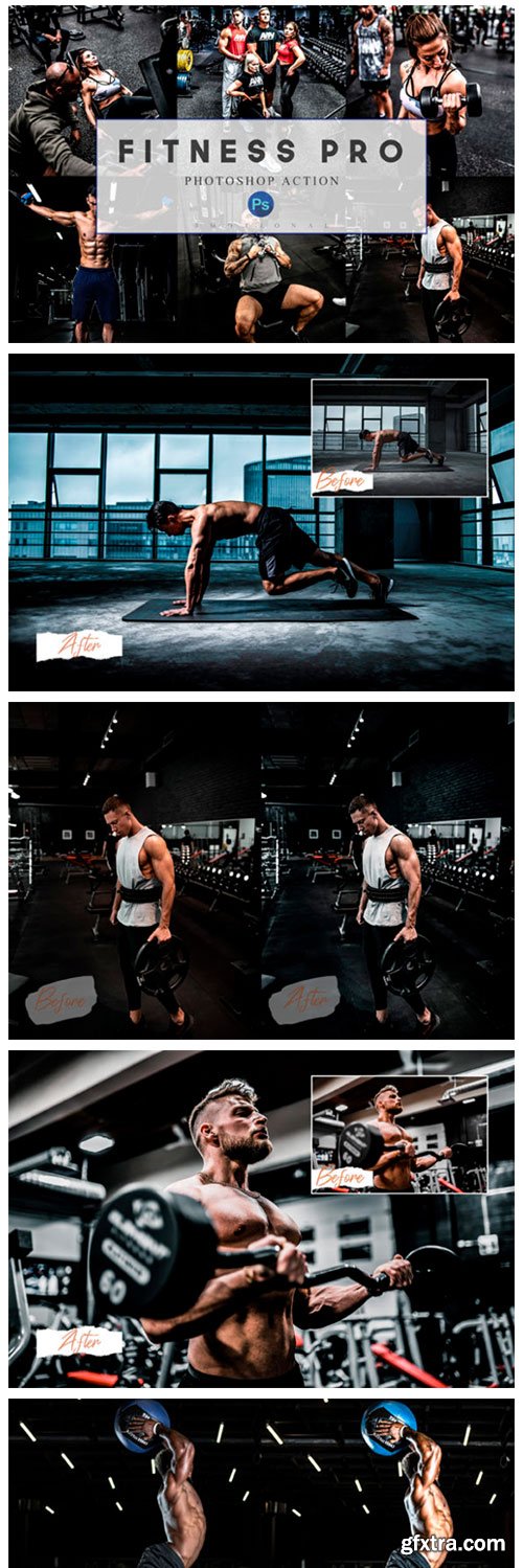 12 Photoshop Actions ACR LUT Fitness Pro 3934117