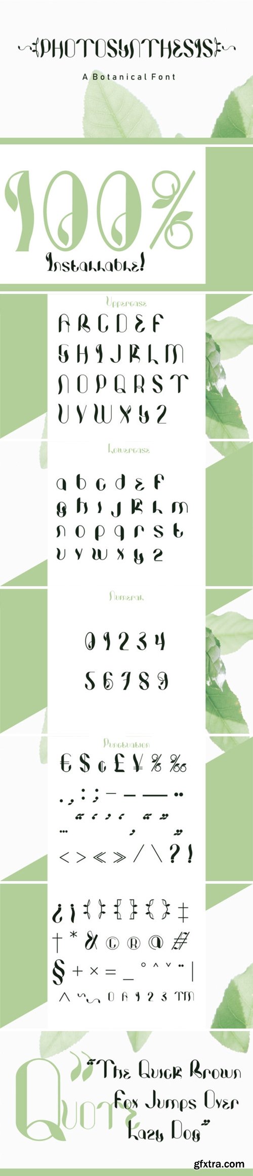 Photosynthesis Font