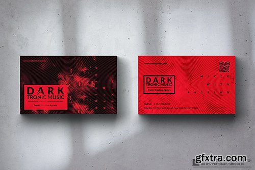 Dark Tronics Music Business Card Design