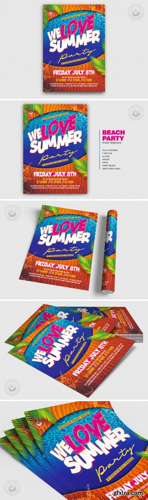 Beach Party Flyer Template V8