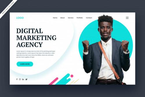 Digital Marketing Agency Web Template Premium PSD