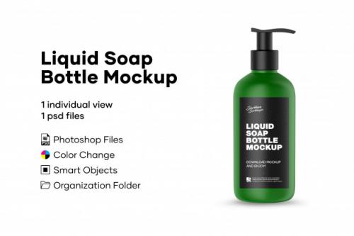 Liquid Soap Bottle Mockup Premium PSD