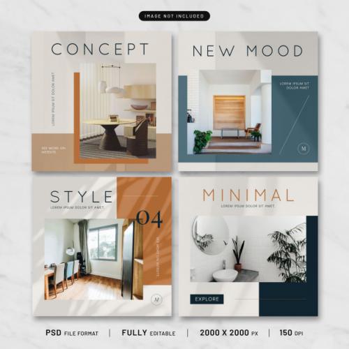 Modern Furniture Post Template Collection Premium PSD