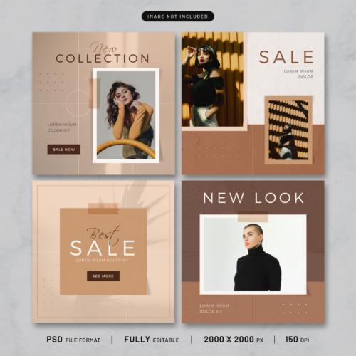 Nature Fashion Post Template Collection Premium PSD