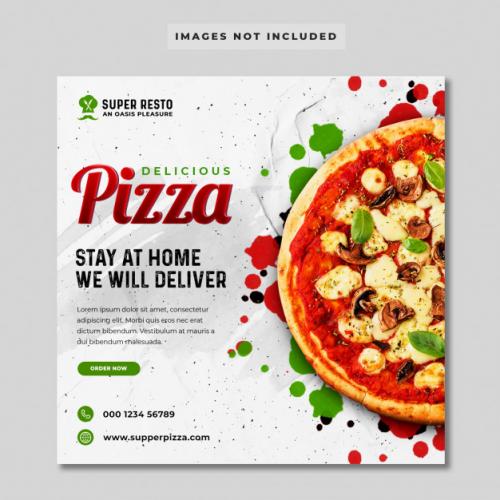 Pizza Promotion Social Media Banner Premium PSD