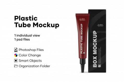 Plastic Tube Mockup Premium PSD