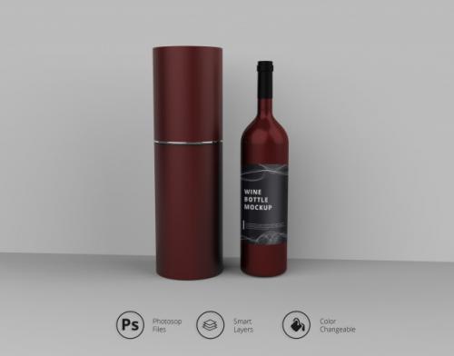 Wine Mockup Premium PSD
