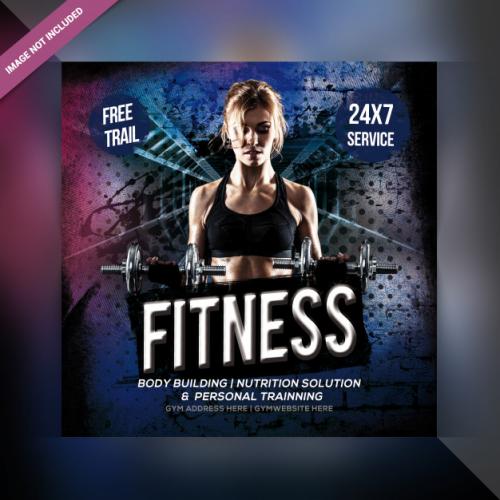 Fitness Gym Party Flyer Premium PSD