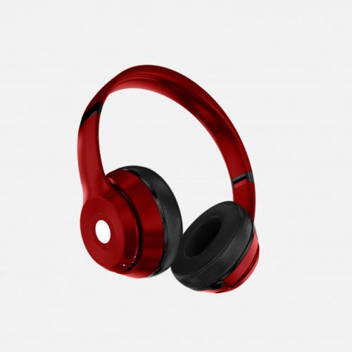 Red Headphones Mockup Premium PSD