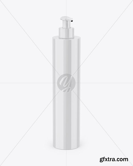 Glossy Cosmetic Bottle w/ Dispenser Mockup 58892