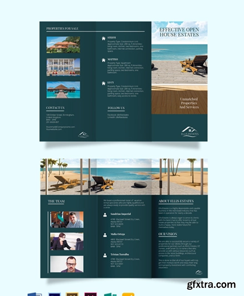 Vacation Rental Sale Tri-Fold Brochure Template