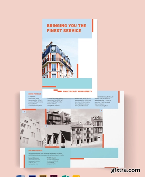 House Realtor Bi-Fold Brochure Template