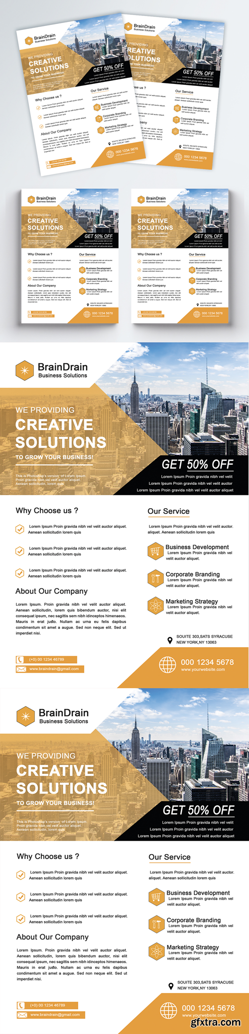 corporate business flyer premium template premium psd