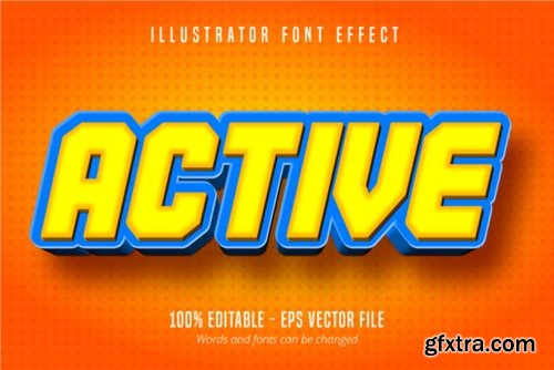 Active Cartoon Style, Text Effect