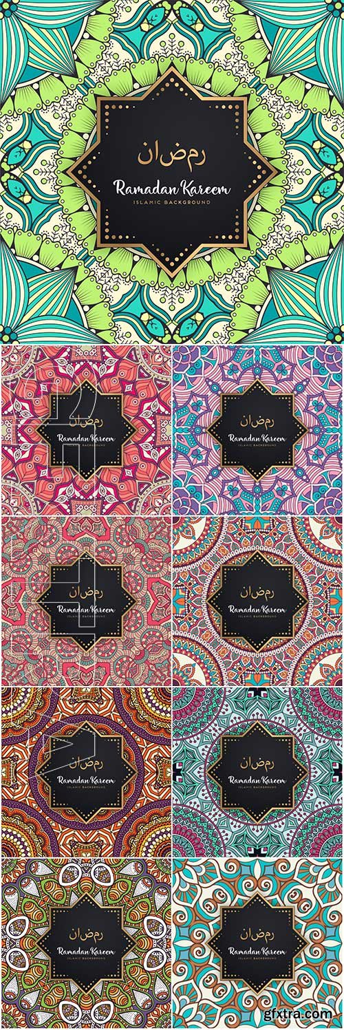 Beautiful ramadan kareem vector design with mandala # 5