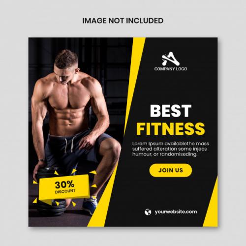 Best Fitness & Gym Social Media Template Premium PSD