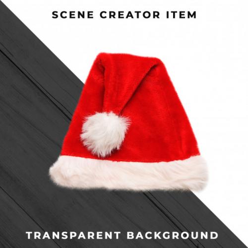 Christmas Hat Isolated With Clipping Path. Premium PSD