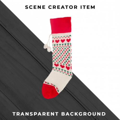 Christmas Socks Isolated With Clipping Path. Premium PSD
