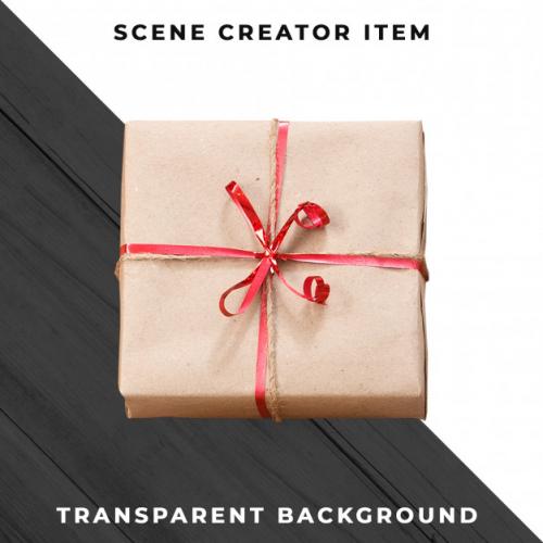 Gift Box Isolated With Clipping Path. Premium PSD