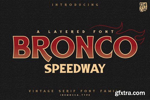 BRONCO SpeedWay Family Font