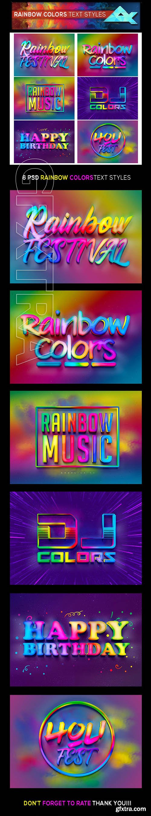 GraphicRiver - Rainbow Colors Photoshop Text Effects Styles 26378765