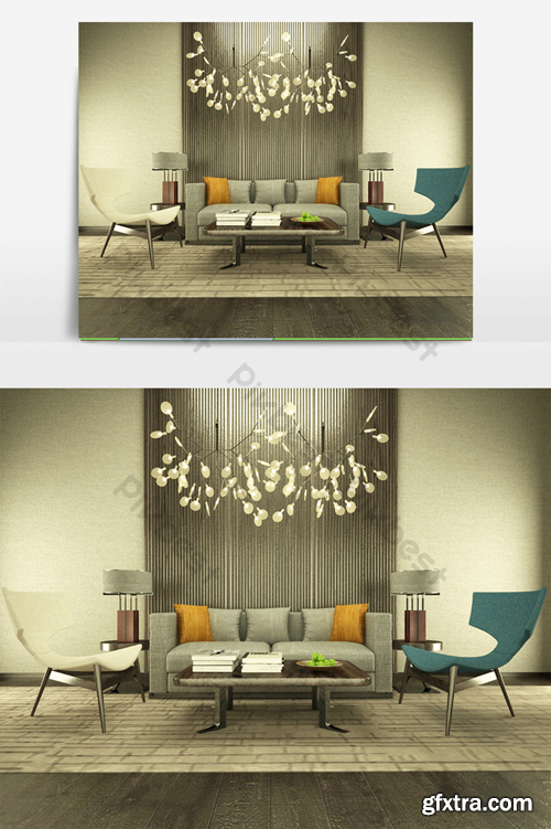 Sofa coffee table combination European model Decors & 3D Models Template MAX