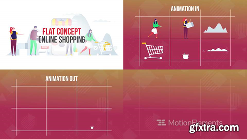 MotionElements Online shopping flat concept 14680825