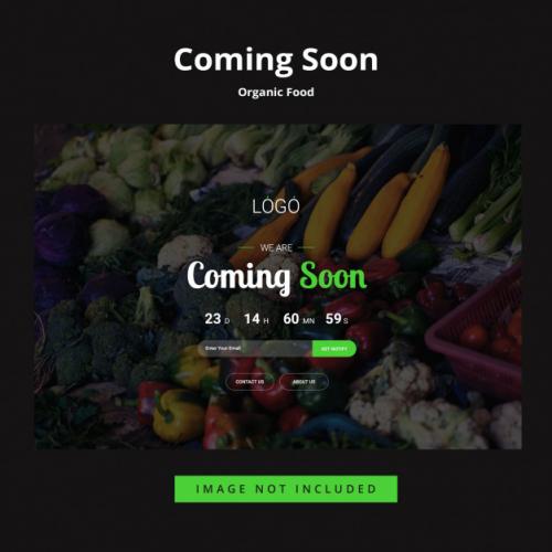 Coming Soon Page Design Premium PSD