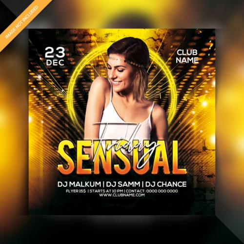 Sensual Friday Party Flyer Premium PSD