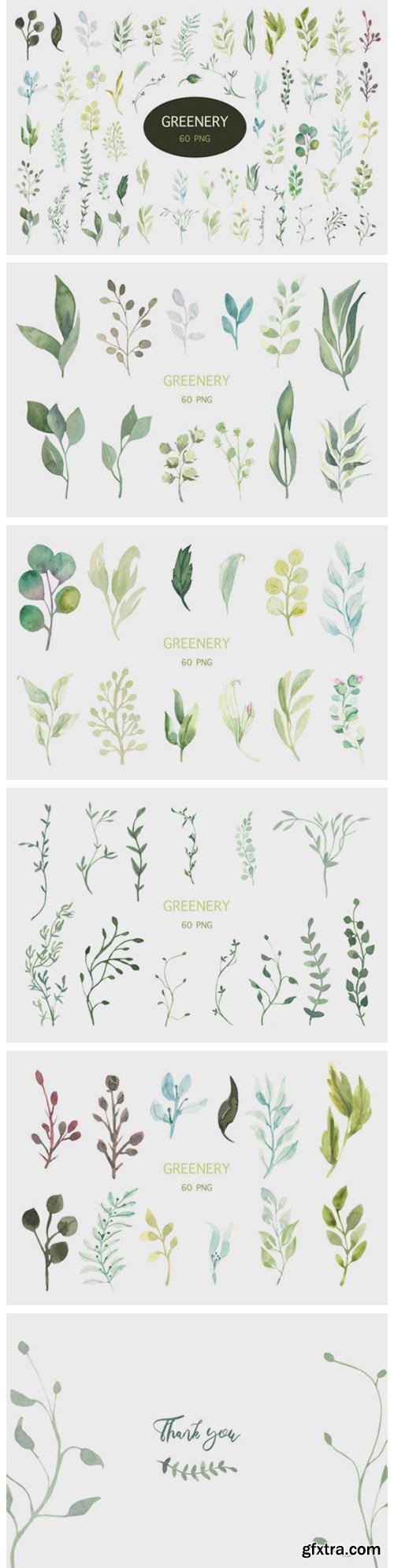 Greenery Clipart Watercolor Leaf 3951042