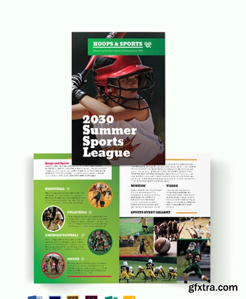 Sports Event Bi-Fold Brochure Template