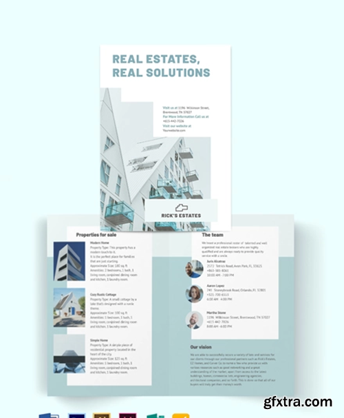 Residential Real Estate Broker Bi-Fold Brochure Template