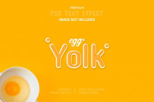 Editable Egg Yolk Text Effect Template Premium PSD