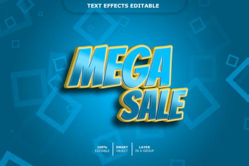 Mega Sale 3d Text Style Effect Premium PSD
