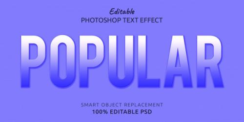 Popular Editable Photoshop Text Style Effect Premium PSD