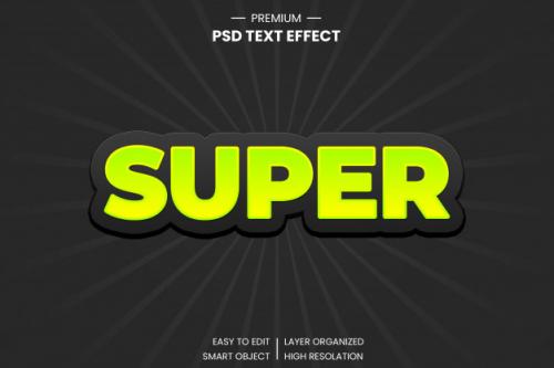 Super 3d Text Style Effect Premium PSD