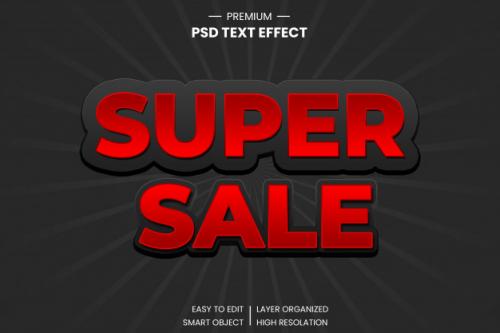 Super Sale 3d Text Style Effect Premium PSD