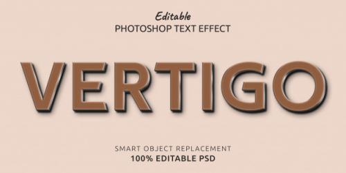 Vertigo Editable Text Style Effect Premium PSD