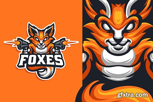 Foxes Esport and Sport Logo Template