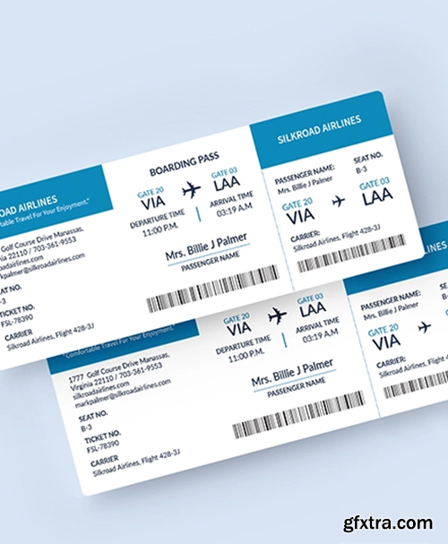 Blank Airline Ticket Template