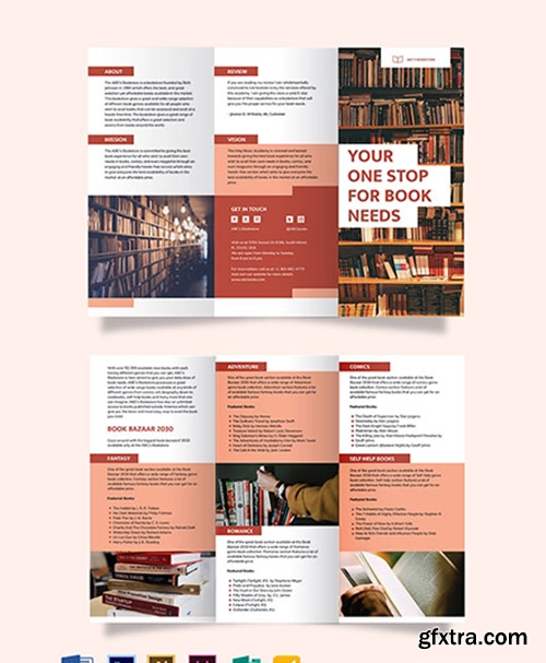 Book Tri-Fold Brochure Template