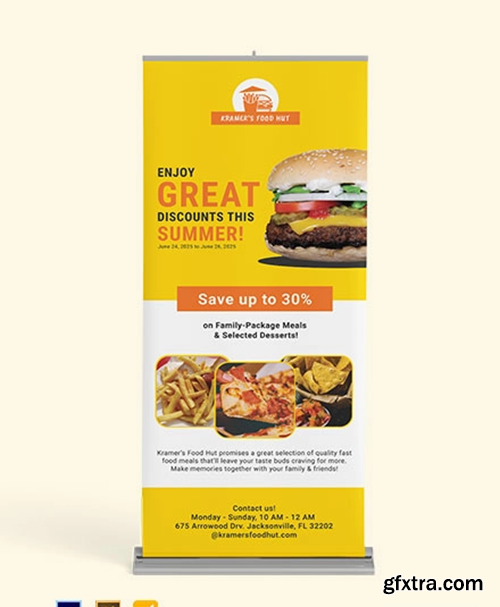 Fast Food Roll Up Banner Template